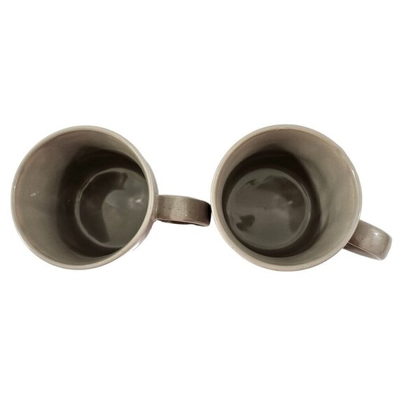 Vintage 1980’s JMP Japan Chromatics Gray 11 Oz Stoneware Mugs Cups – Set of 2 - Picture 16 of 16